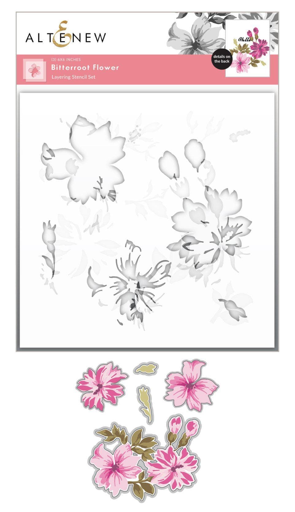 Altenew Die & Stencil Bundle Bitterroot Flower Layering Stencil & Die Bundle