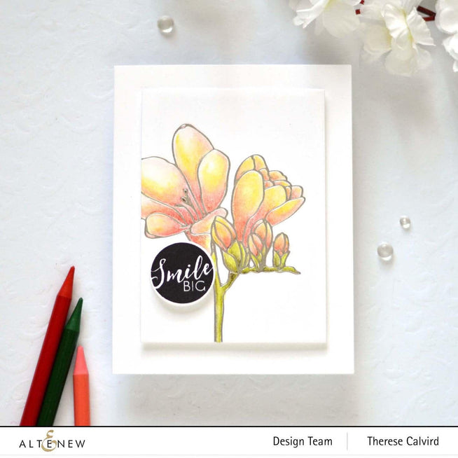 Altenew Die & Stencil & Hot Foil Plate Bundle Freesia Hot Foil Plate & Die & Stencil Bundle