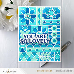 Altenew Die & Stencil & Hot Foil Plate & Enamel Elements Bundle Flower Shine