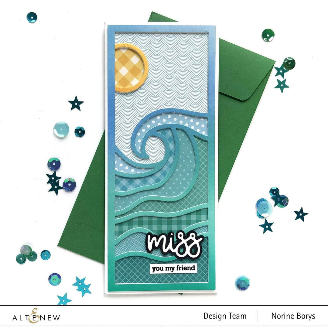 Part A-Glitz Art Craft Co.,LTD Dies Abstract Seascape Slim Cover Die