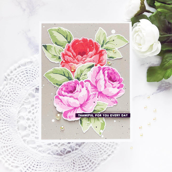 Part A-Glitz Art Craft Co.,LTD Dies Antique Roses Die Set