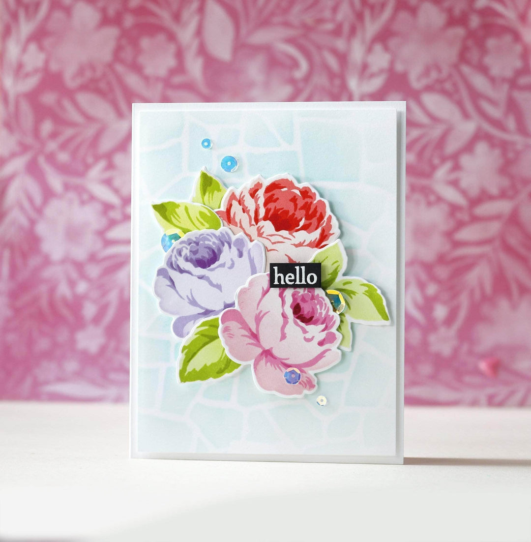 Part A-Glitz Art Craft Co.,LTD Dies Antique Roses Die Set