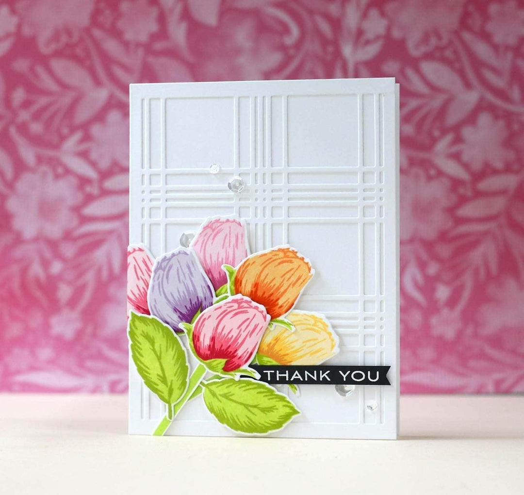 Part A-Glitz Art Craft Co.,LTD Dies Budding Thanks Die Set
