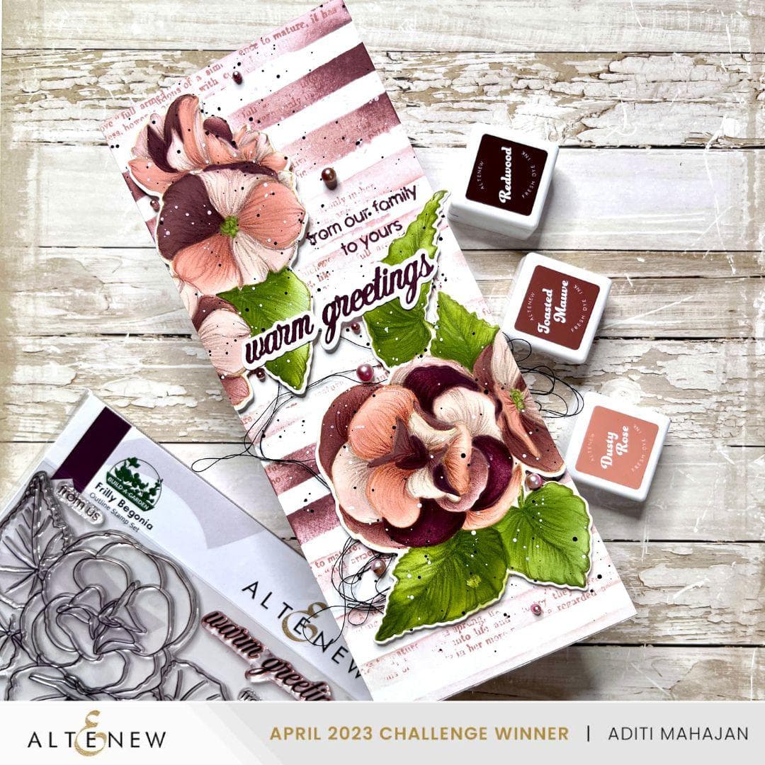 Part A-Glitz Art Craft Co.,LTD Dies Build-A-Garden: Frilly Begonia Add-on Die Set