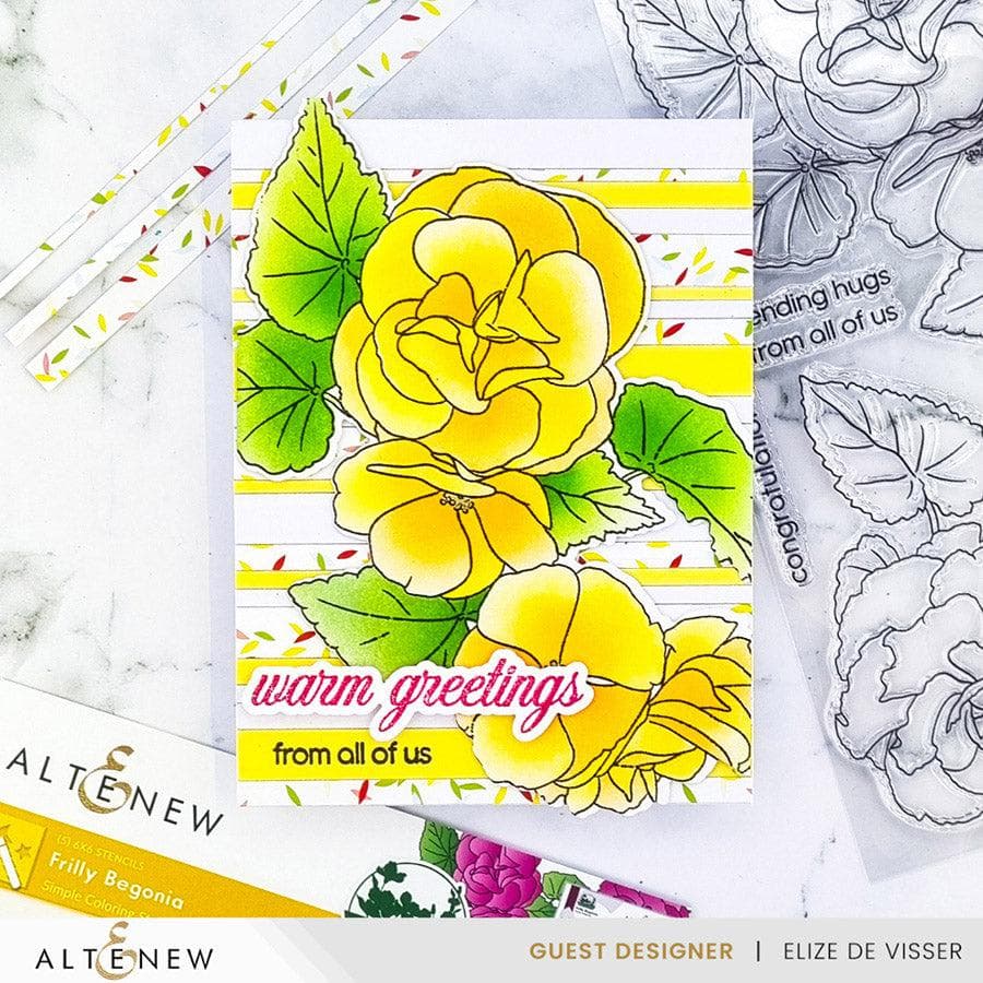 Part A-Glitz Art Craft Co.,LTD Dies Build-A-Garden: Frilly Begonia Add-on Die Set