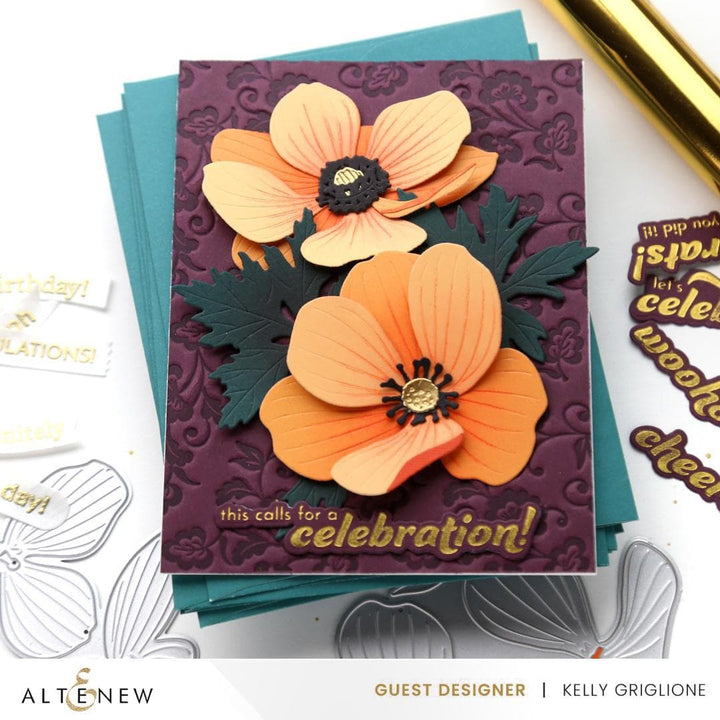 Craft-A-Flower: Anemone Blue Poppy Layering Die Set