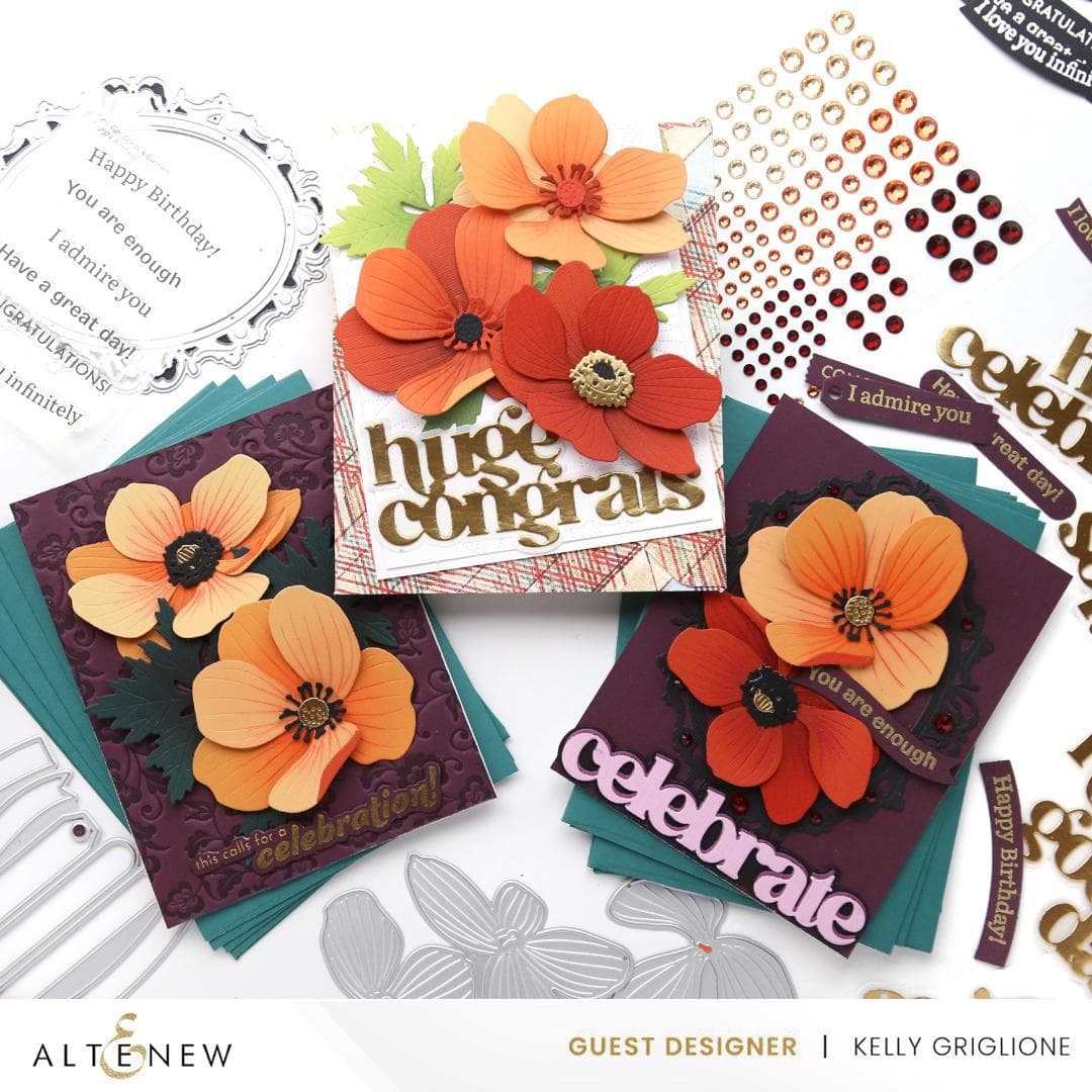 Craft-A-Flower: Anemone Blue Poppy Layering Die Set