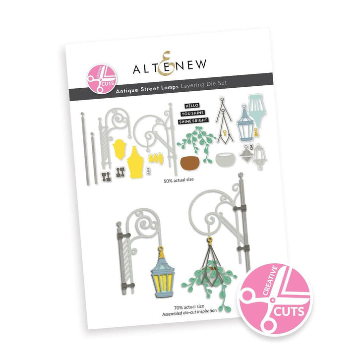 Creative Cuts: Antique Street Lamps Layering Die Set