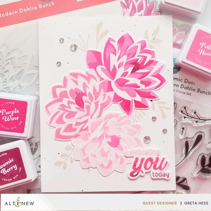 Dynamic Duo: Modern Dahlia Add-On Die Set