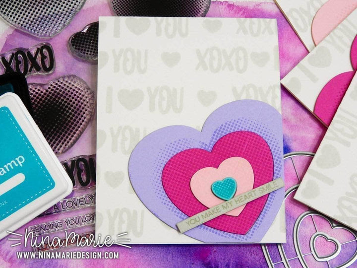 Part A-Glitz Art Craft Co.,LTD Dies Halftone Hearts Nesting Die Set