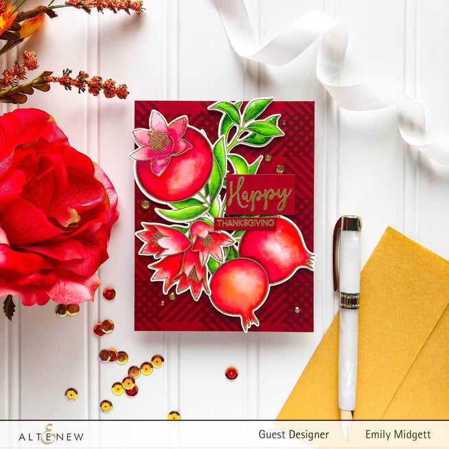 Part A-Glitz Art Craft Co.,LTD Dies Happy Pomegranates Die Set