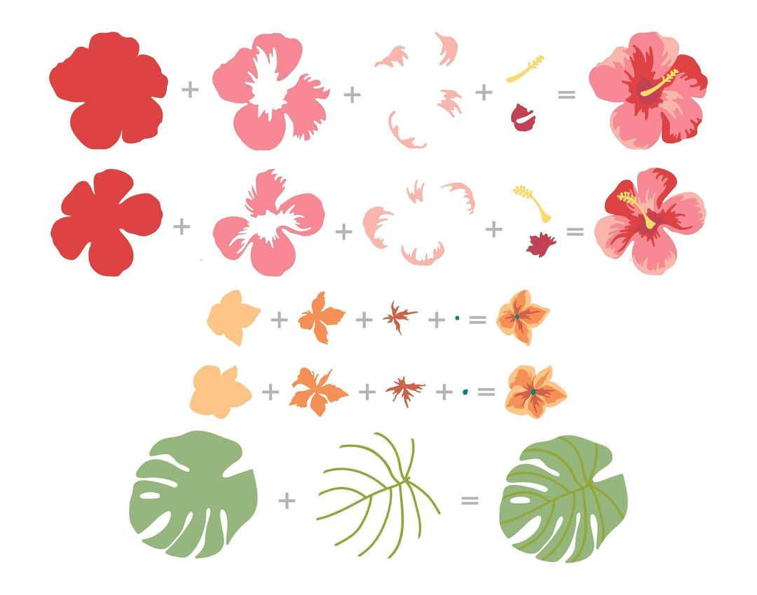 Part A-Glitz Art Craft Co.,LTD Dies Hibiscus Garden 3D Die Set