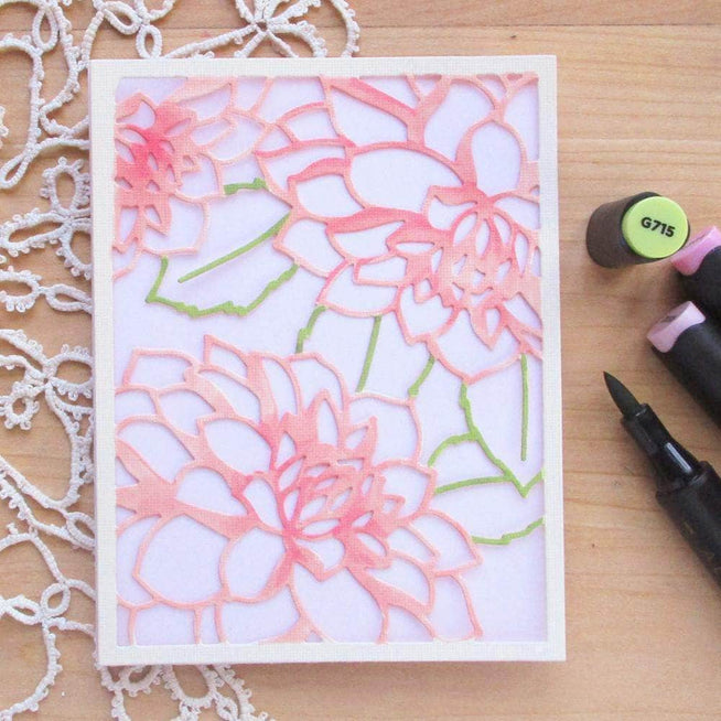 Part A-Glitz Art Craft Co.,LTD Dies Layered Floral Cover Die B
