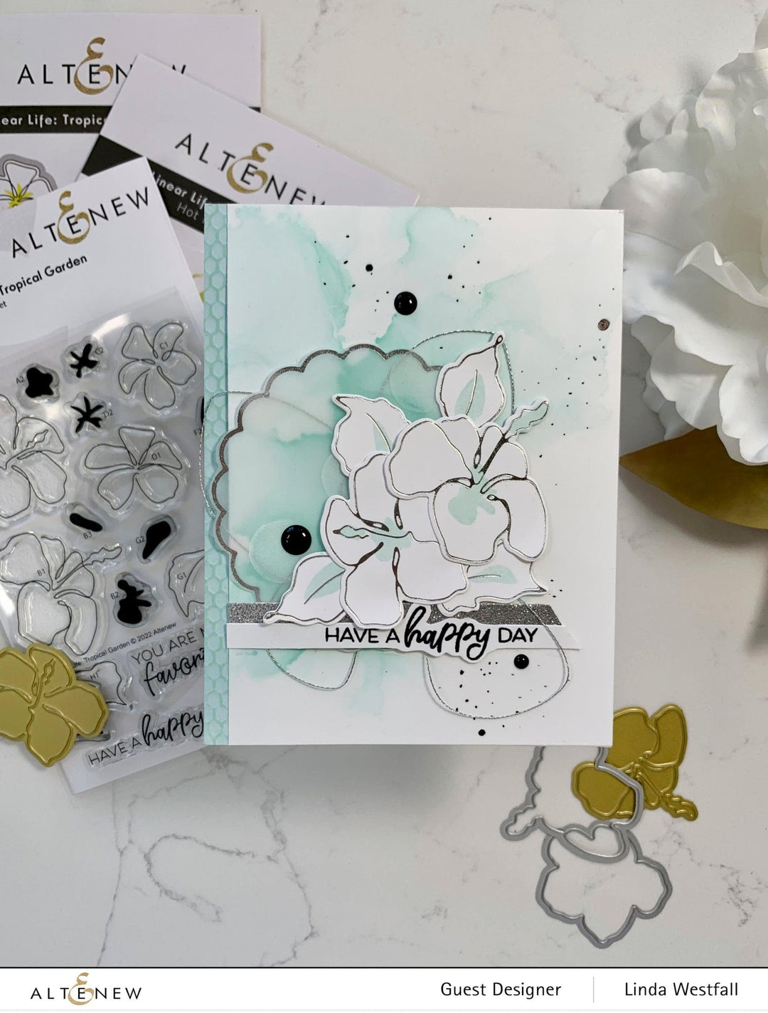 Part A-Glitz Art Craft Co.,LTD Dies Linear Life: Tropical Garden Die Set