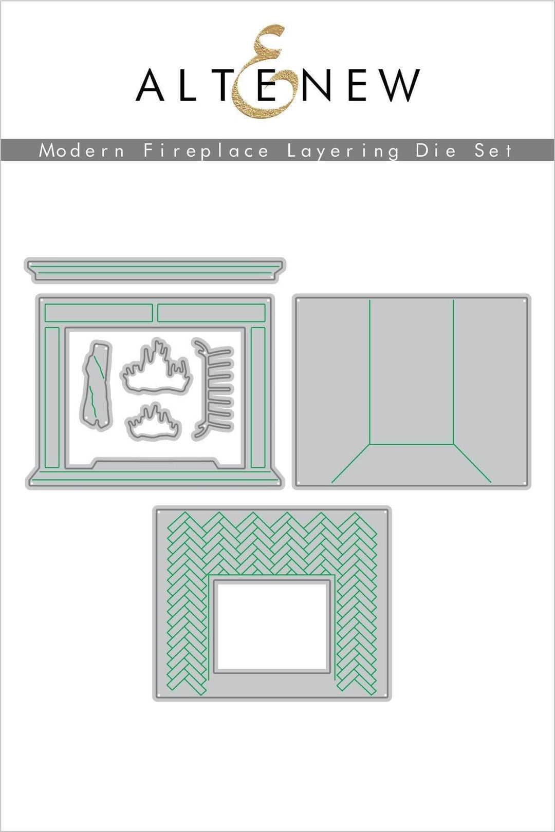 Part A-Glitz Art Craft Co.,LTD Dies Modern Fireplace Layering Die Set