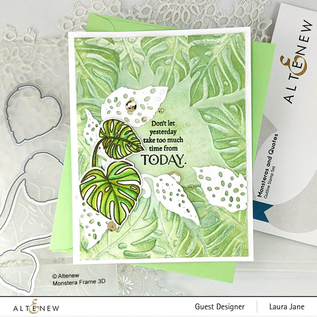 Part A-Glitz Art Craft Co.,LTD Dies Monsteras and Quotes Die Set