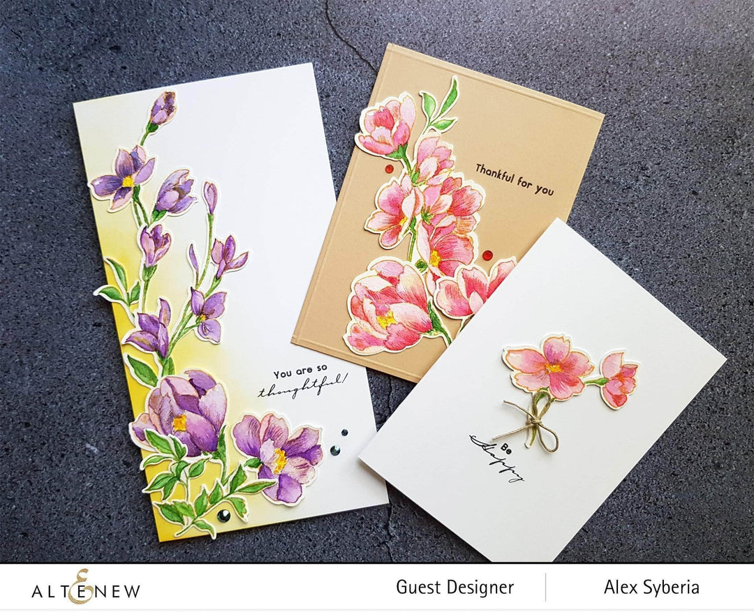 Part A-Glitz Art Craft Co.,LTD Dies Pen Sketched Flowers Die Set