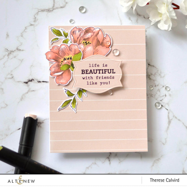 Part A-Glitz Art Craft Co.,LTD Dies Pen Sketched Flowers Die Set