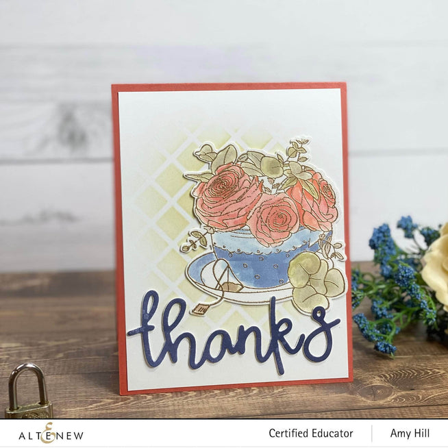 Part A-Glitz Art Craft Co.,LTD Dies Rose Tea Die Set
