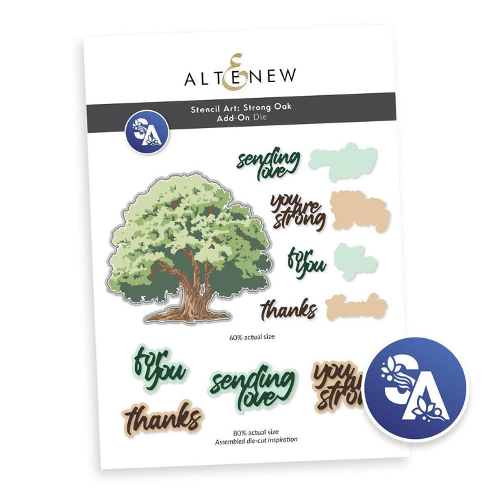 Stencil Art: Strong Oak Add-On Die Set