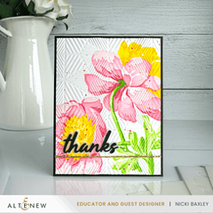 Stencil Art: White Cap Peonies Add-On Die