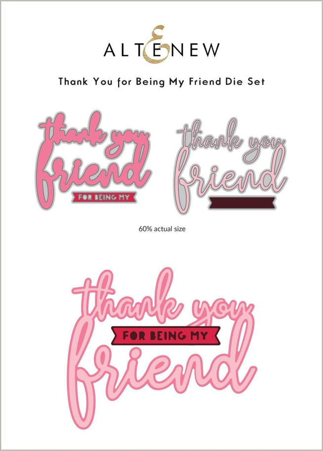 Part A-Glitz Art Craft Co.,LTD Dies Thank You for Being My Friend Die Set