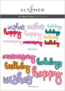 Part A-Glitz Art Craft Co.,LTD Dies All About Wishes Word Die Set
