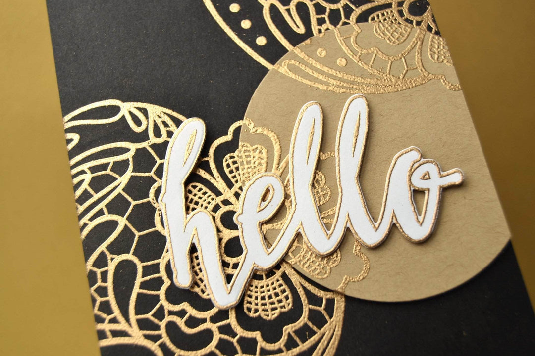 Part A-Glitz Art Craft Co.,LTD Dies Halftone Hello Die Set