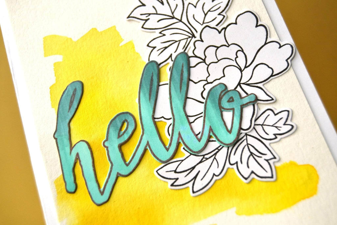 Part A-Glitz Art Craft Co.,LTD Dies Halftone Hello Die Set