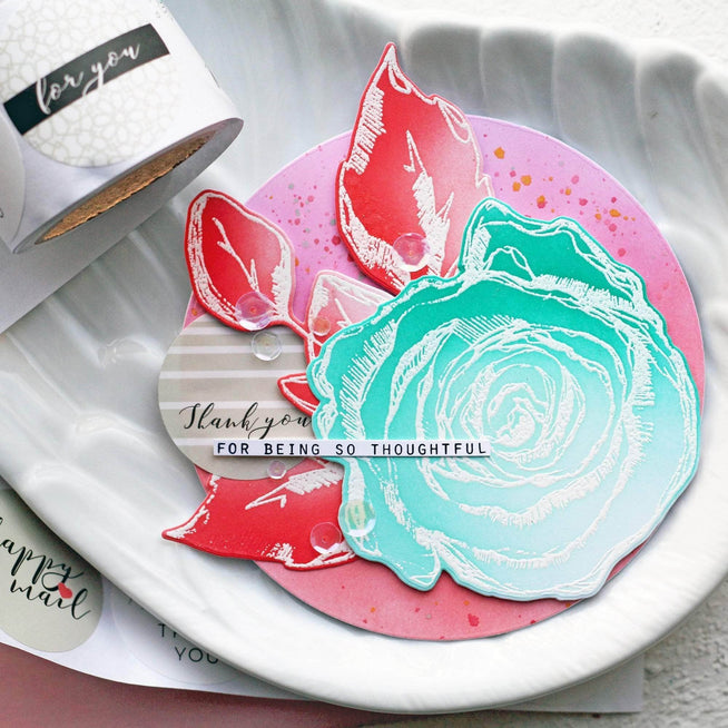 Part A-Glitz Art Craft Co.,LTD Dies Inked Rose Die Set