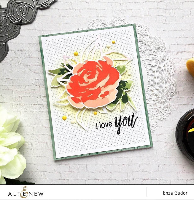Part A-Glitz Art Craft Co.,LTD Dies Z - Painted Rose Die Set