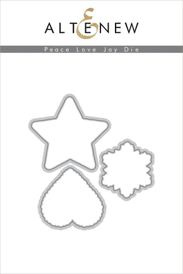 Part A-Glitz Art Craft Co.,LTD Dies Z - Peace Love Joy Die Set