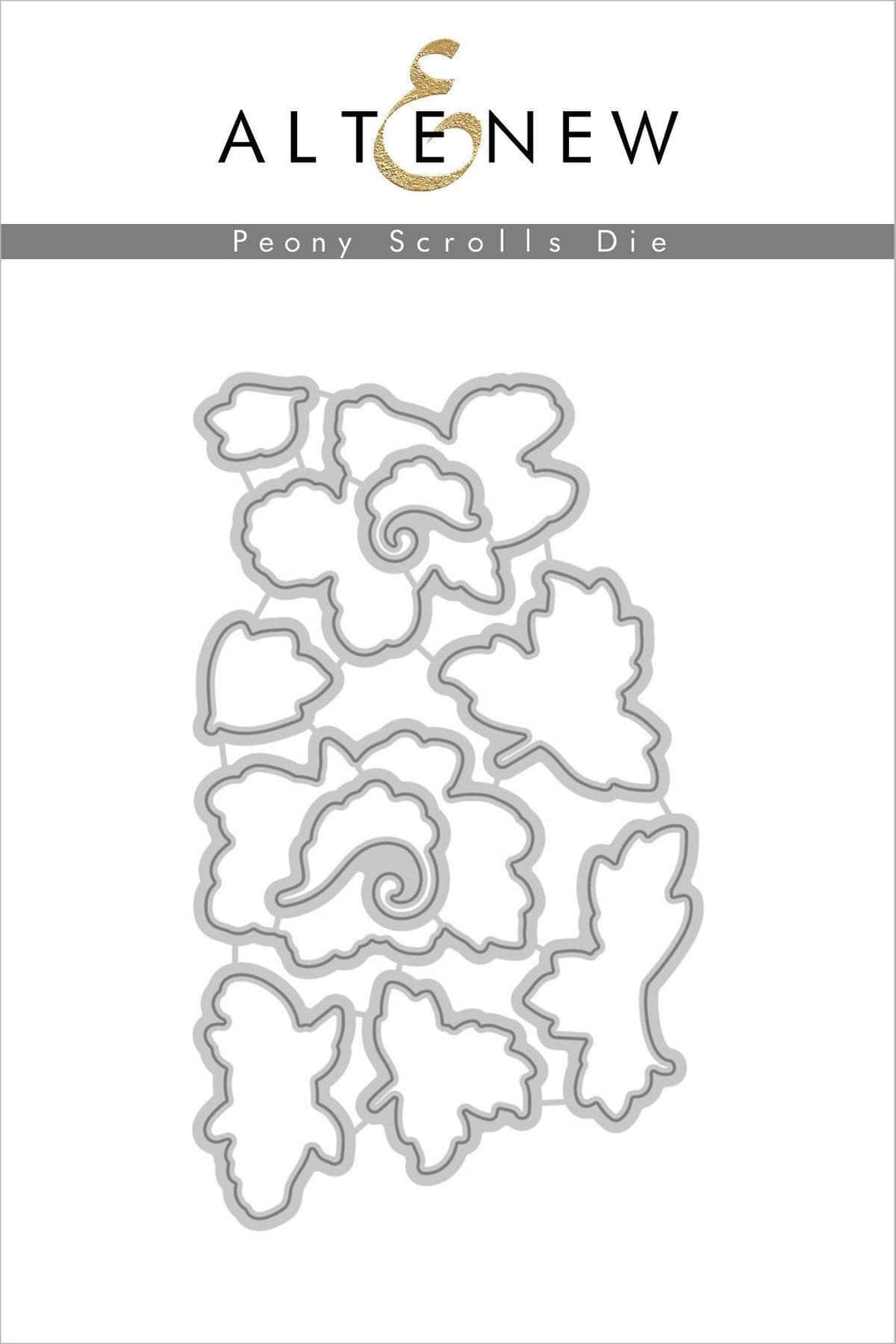 Part A-Glitz Art Craft Co.,LTD Dies Peony Scrolls Die Set