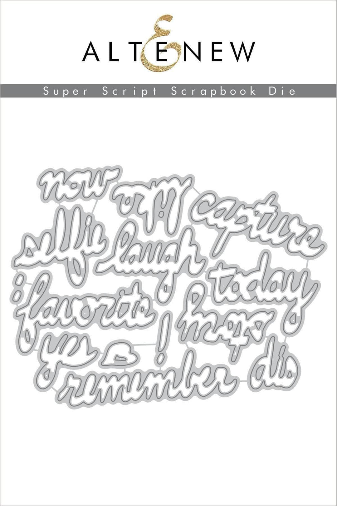 Part A-Glitz Art Craft Co.,LTD Dies Super Script Scrapbook Die Set
