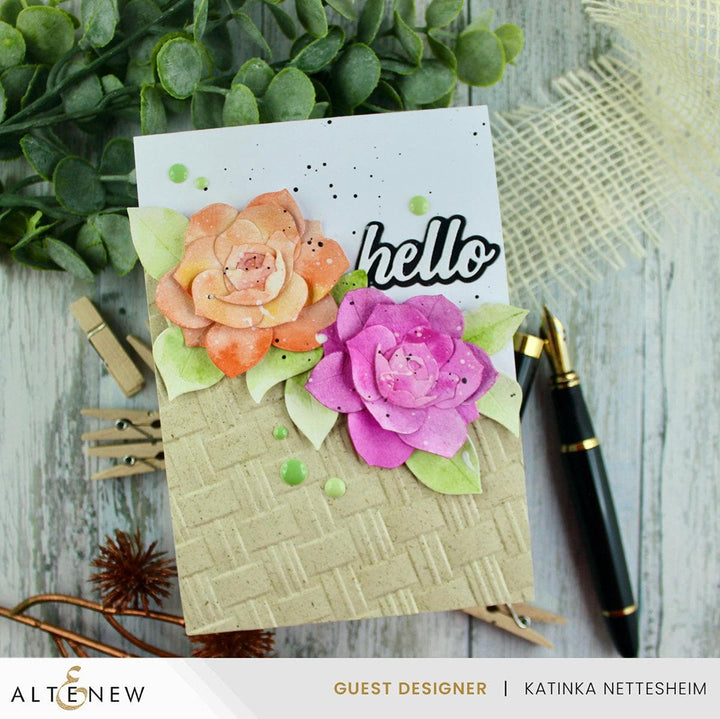 Frosted Foliage Enamel Dots