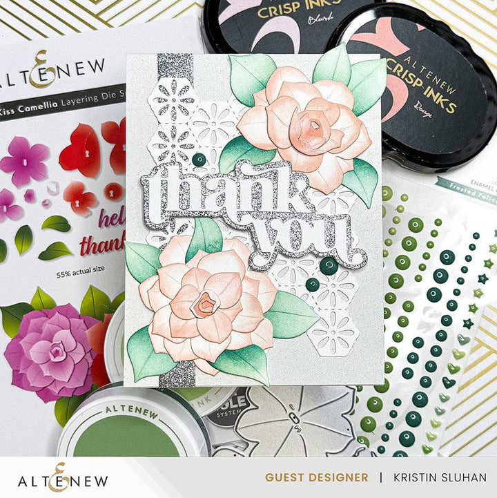 Frosted Foliage Enamel Dots