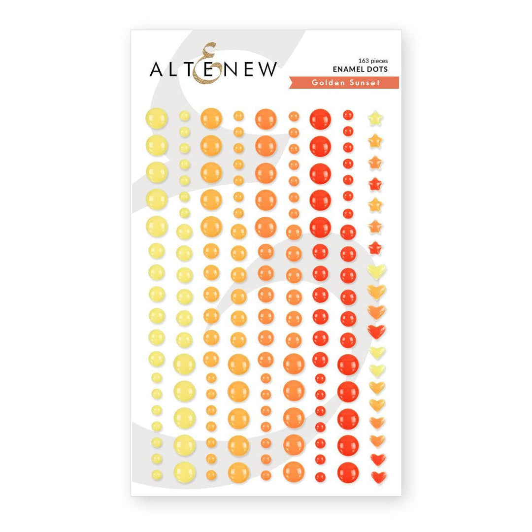 Golden Sunset Enamel Dots