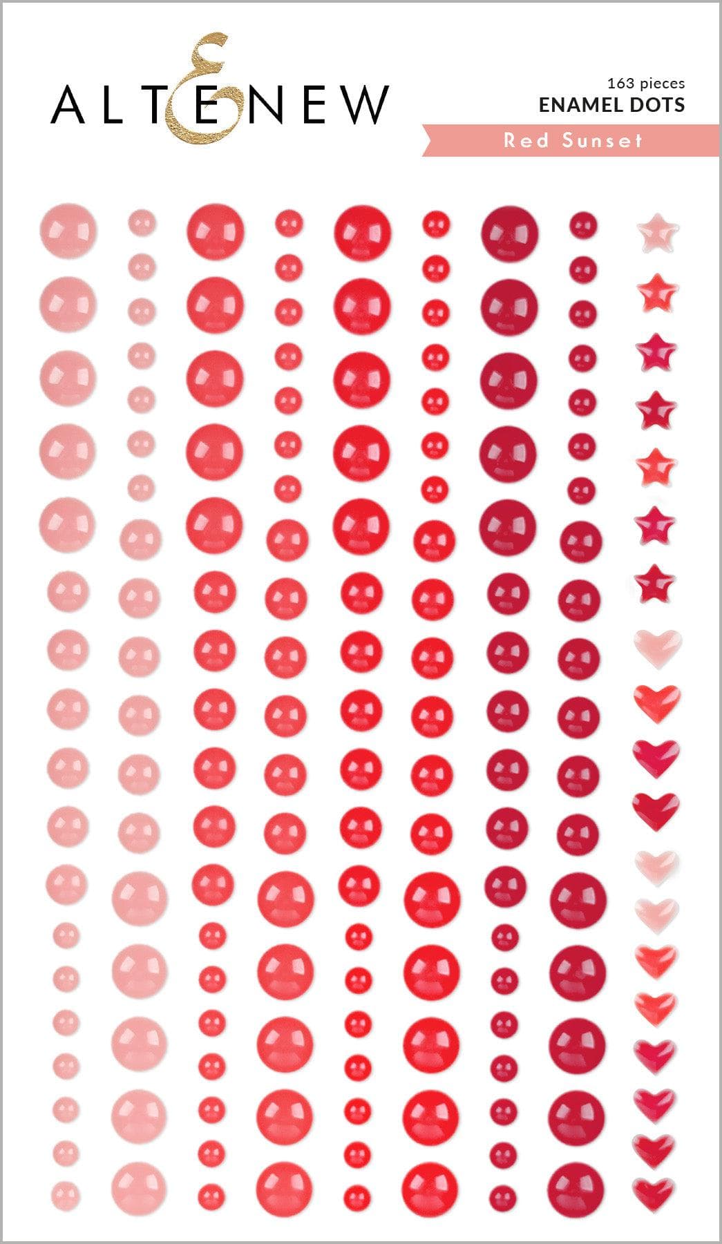 Chinesecrafts Embellishments Red Sunset Enamel Dots