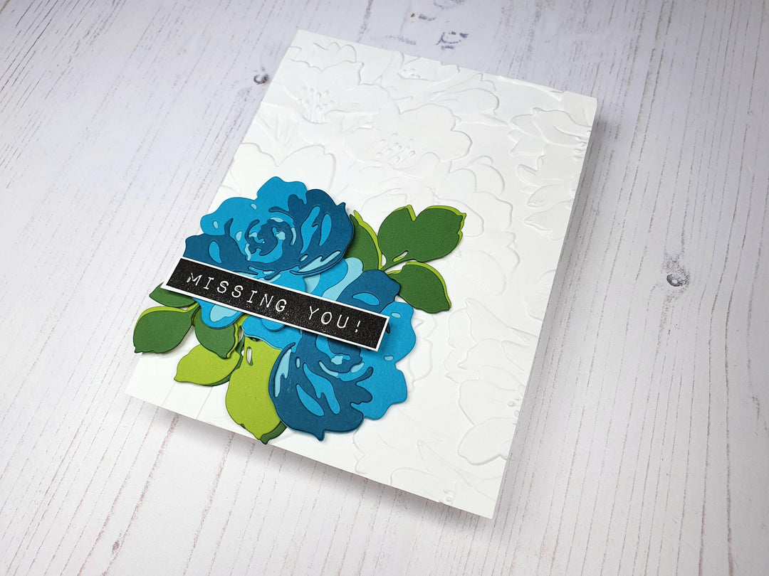 Part A-Glitz Art Craft Co.,LTD Embossing Folder Beautiful Bergenia 3D Embossing Folder