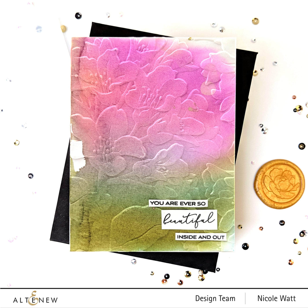 Part A-Glitz Art Craft Co.,LTD Embossing Folder Beautiful Bergenia 3D Embossing Folder