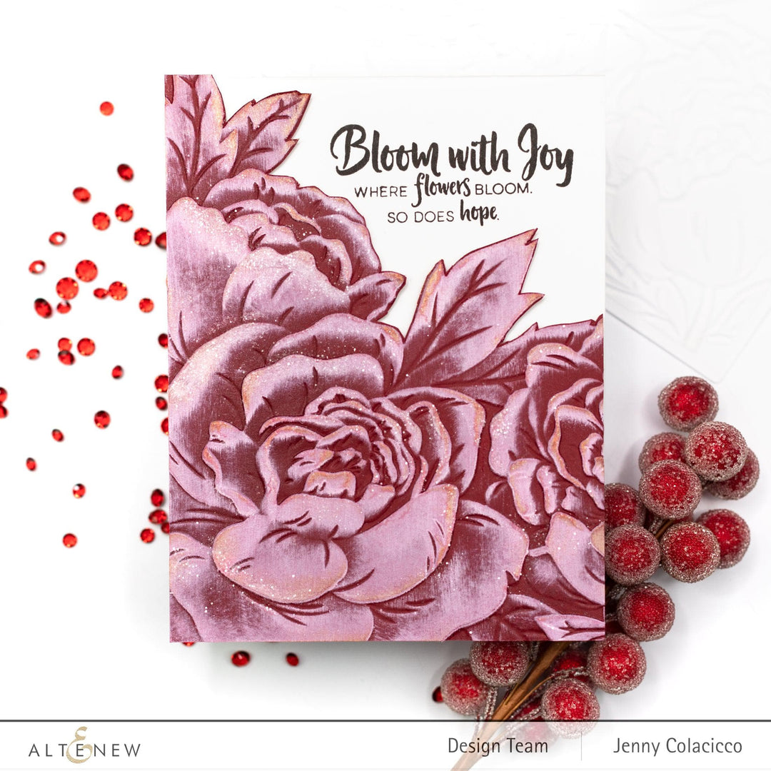 Part A-Glitz Art Craft Co.,LTD Embossing Folder Cupped Blossoms 3D Embossing Folder