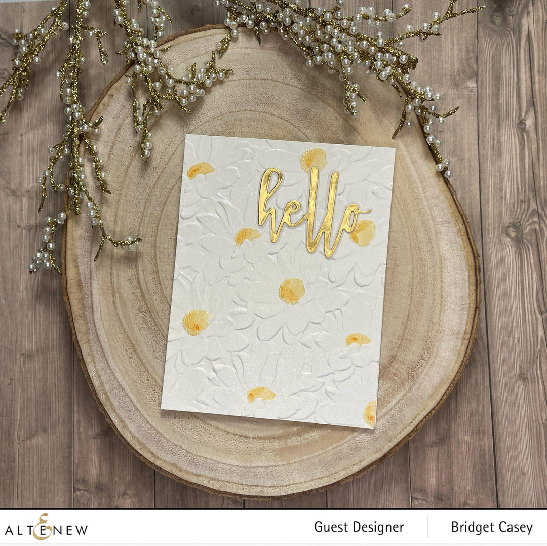 Part A-Glitz Art Craft Co.,LTD Embossing Folder Daisy Bed 3D Embossing Folder