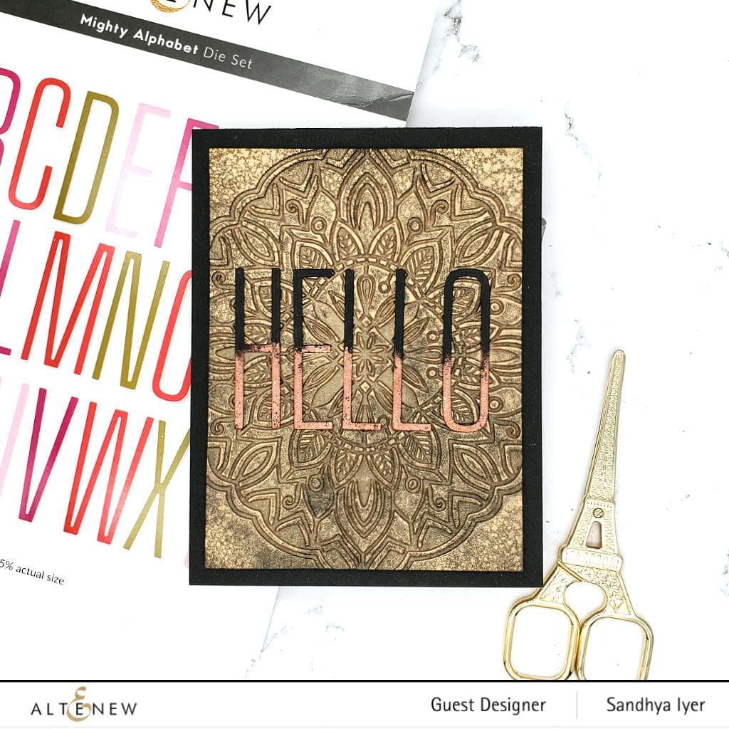 Part A-Glitz Art Craft Co.,LTD Embossing Folder Diamond Mandala 3D Embossing Folder