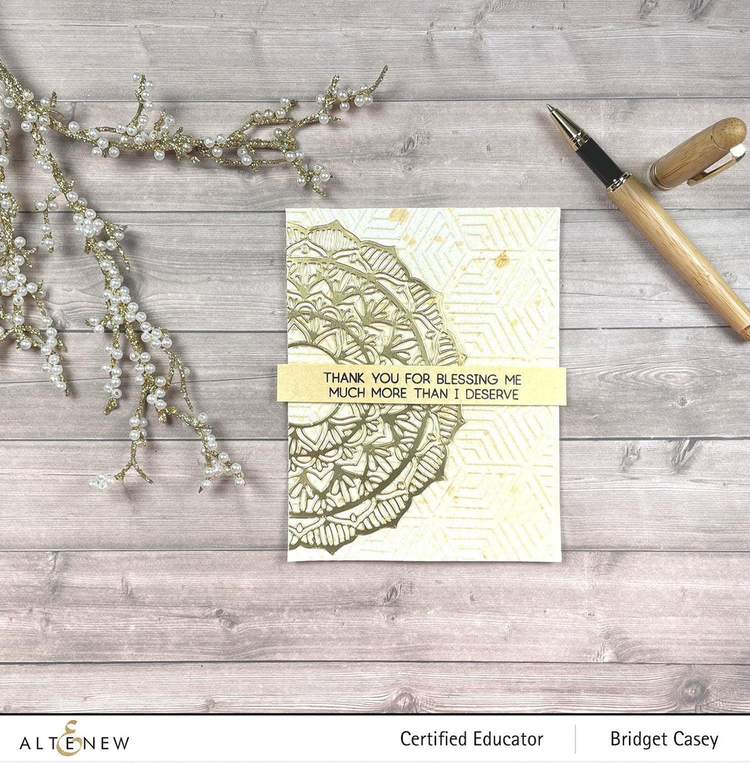 Part A-Glitz Art Craft Co.,LTD Embossing Folder Diamond Mandala 3D Embossing Folder