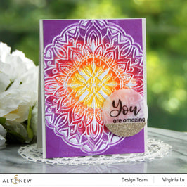 Part A-Glitz Art Craft Co.,LTD Embossing Folder Diamond Mandala 3D Embossing Folder
