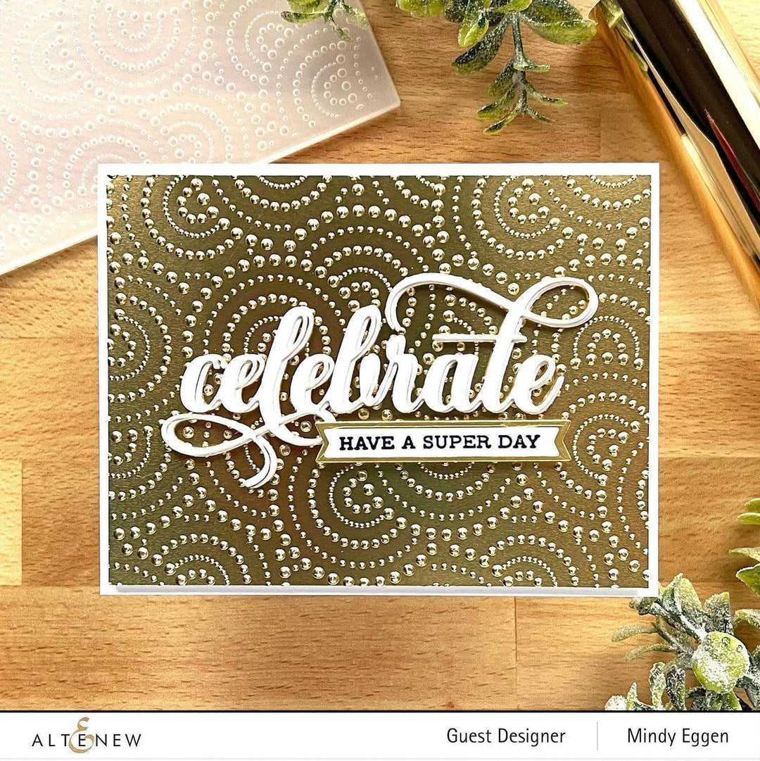 Part A-Glitz Art Craft Co.,LTD Embossing Folder Dotty Circles 3D Embossing Folder