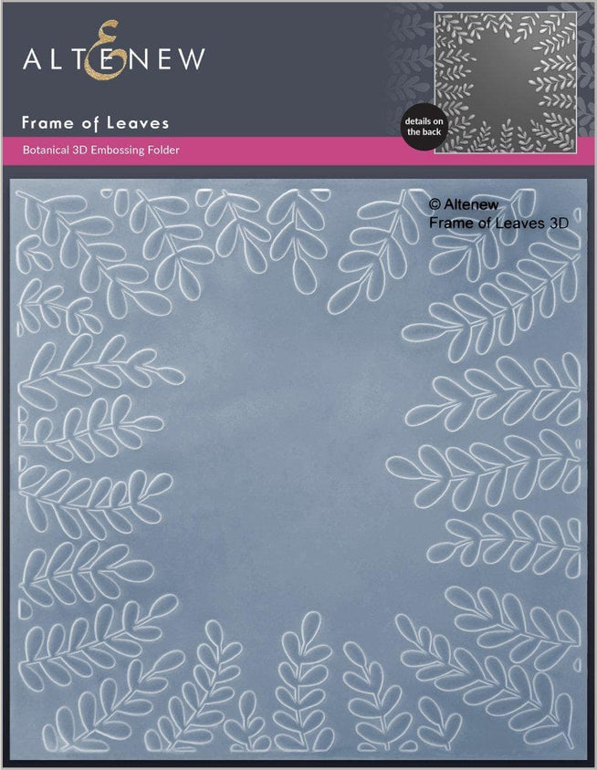 Part A-Glitz Art Craft Co.,LTD Embossing Folder Frame of Leaves 3D Embossing Folder