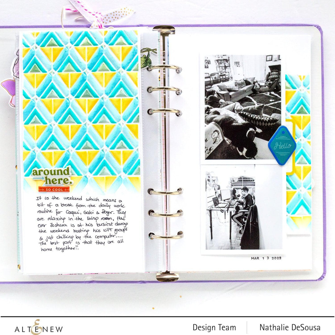 Part A-Glitz Art Craft Co.,LTD Embossing Folder Geo Triangles 3D Embossing Folder