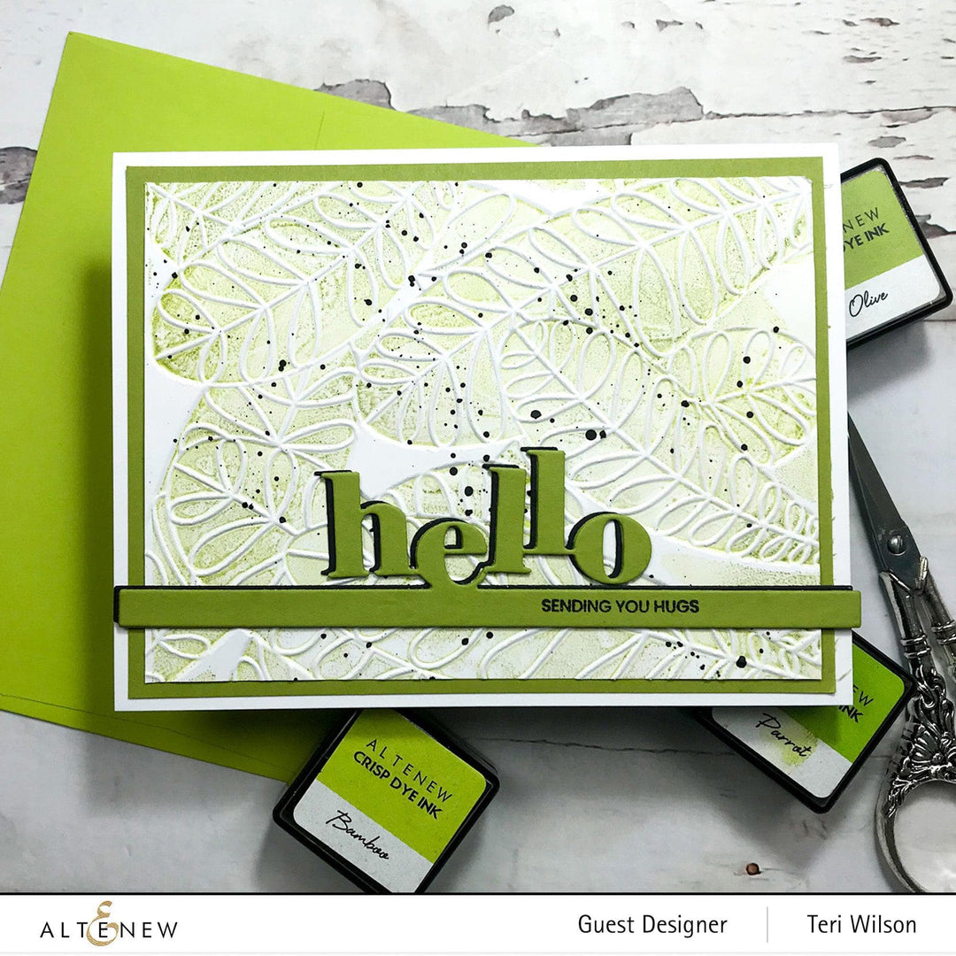 Part A-Glitz Art Craft Co.,LTD Embossing Folder Jungle Leaves 3D Embossing Folder