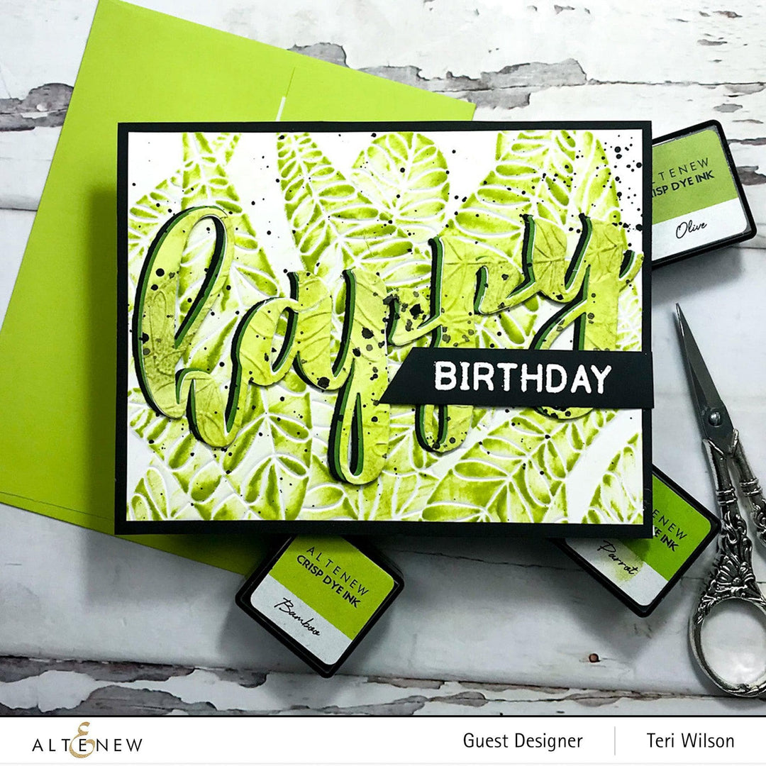 Part A-Glitz Art Craft Co.,LTD Embossing Folder Jungle Leaves 3D Embossing Folder